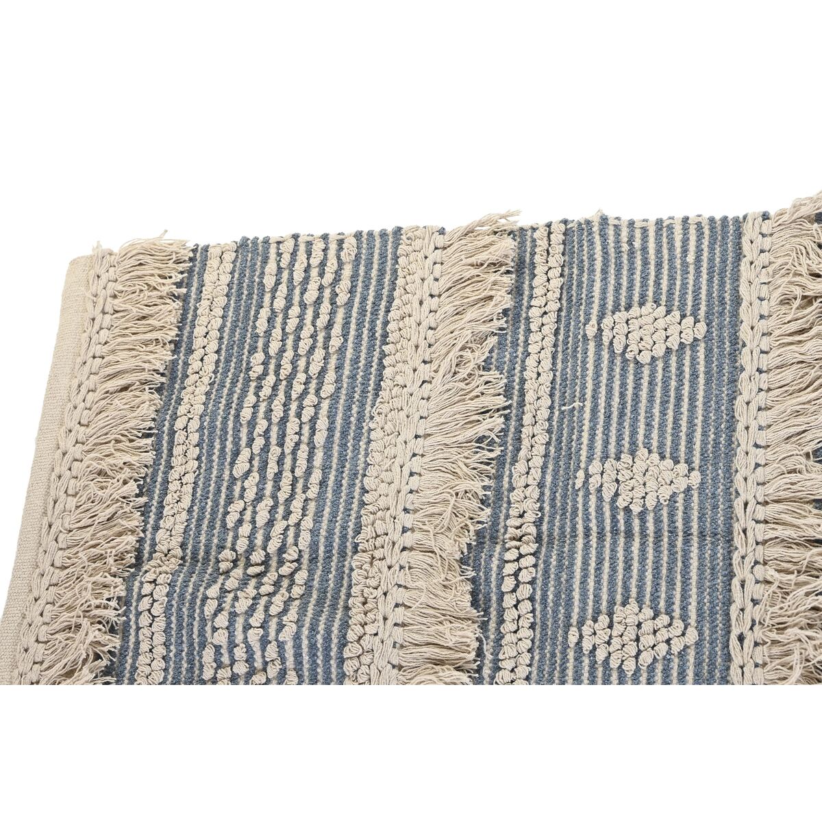 Matta DKD Home Decor 230 x 160 x 2 cm Blå Bomull Vit Boho